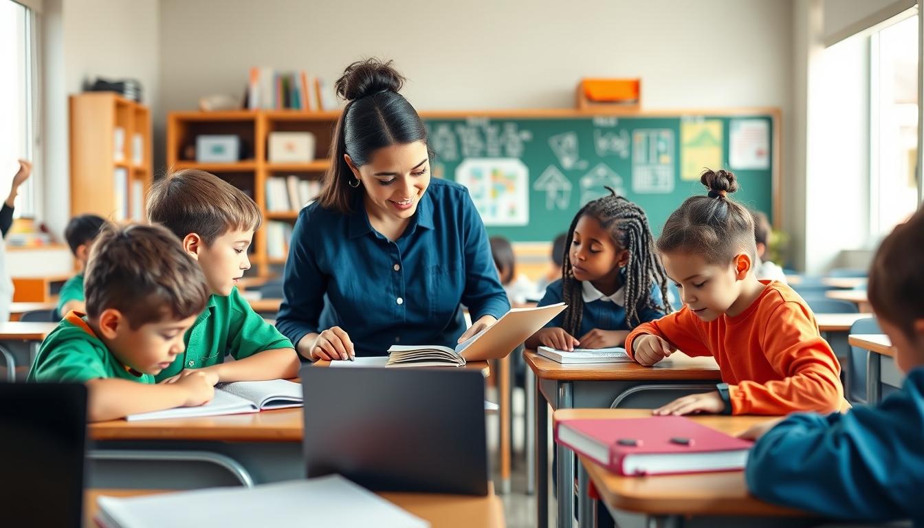 Students working in research laboratory